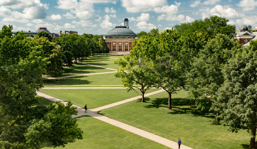 photo of main quad on campus