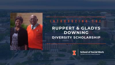 Downing Diversity Scholarship graphic and photo