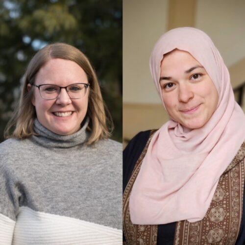 Headshots of Amber Estes and Ghada Abdalla